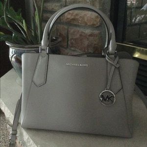 Michael Kors Pebbled Leather Satchel Handbag